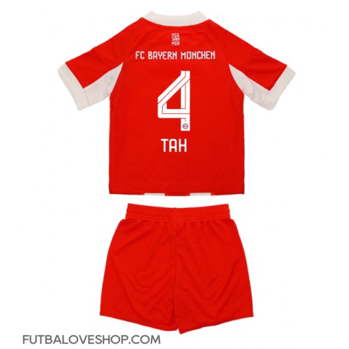 Dres Bayern Munich Jonathan Tah #4 Domáci pre deti 2025-26 Krátky Rukáv (+ trenírky)
